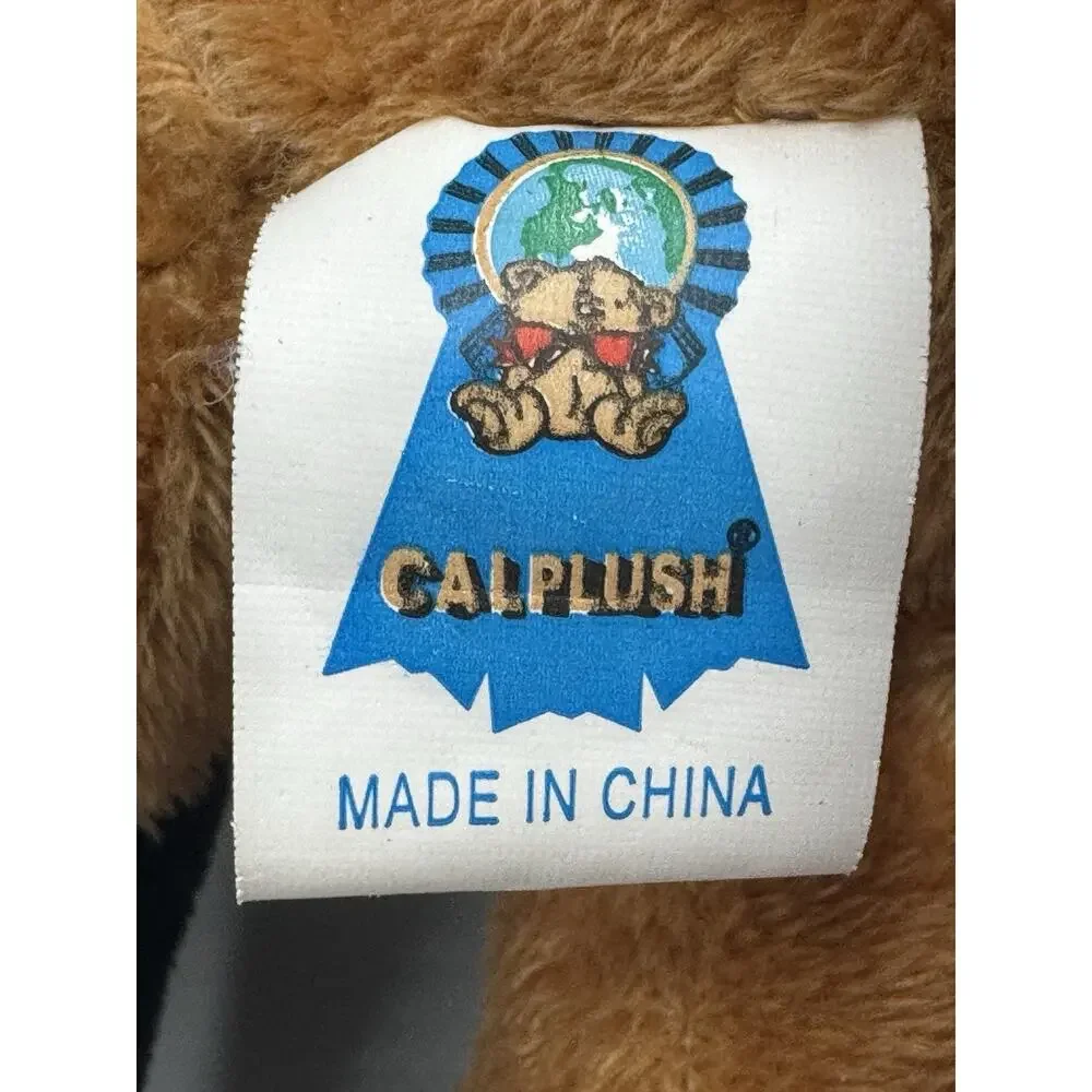 Calplush Christmas Friends Beanie Plush Reindeer In Hat Scarf 7” Stuffed Toy
